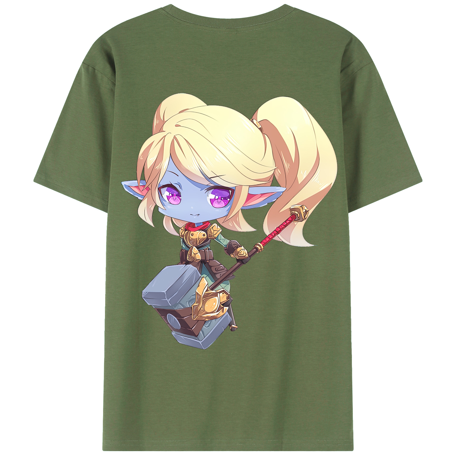 （画像用） リーグ・オブ・レジェンド League of Legends LOL 綿100％ メンズ半袖Tシャツ（バックプリント） 通気性